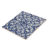 carreau de porto bleu fleurissant (Côté)