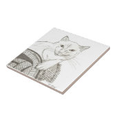 Carreau de portrait de chat Ragdoll (Côté)