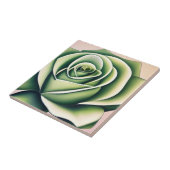 Carreau de rose émeraude Art Déco (Côté)