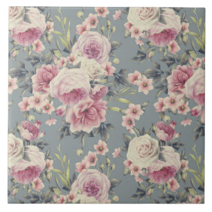 carreau de roses roses