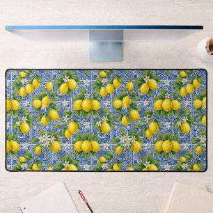 Carreau de style aquarelle français bleu citron