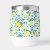 Carreau de style provençal Motif de citron Monogra (Arrière)