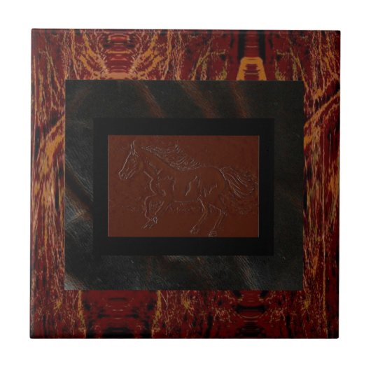 Carreau de texture faux/empreinte de cheval (Devant)