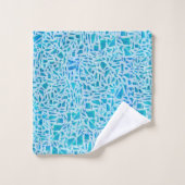 Carreau de verre mosaïque turquoise bleu moderne c (Gant de toilette)