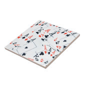 Carreau "Deck of Destiny : Layered Aces in a Poker Shuffle (Côté)