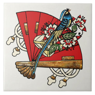 Carreau Déco d'oiseaux asiatiques