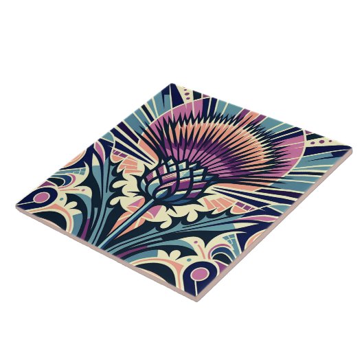 Carreau Déco Fleur de chardon (Côté)