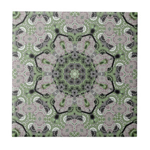 Carreau Déco noir gris vert gris abstrait