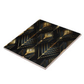 Carreau Déco or et noir, Chiaroscuro, Isométrique (Côté)