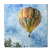 Carreau Décollage arc-en-ciel : Ballons à air chaud en vol (Devant)
