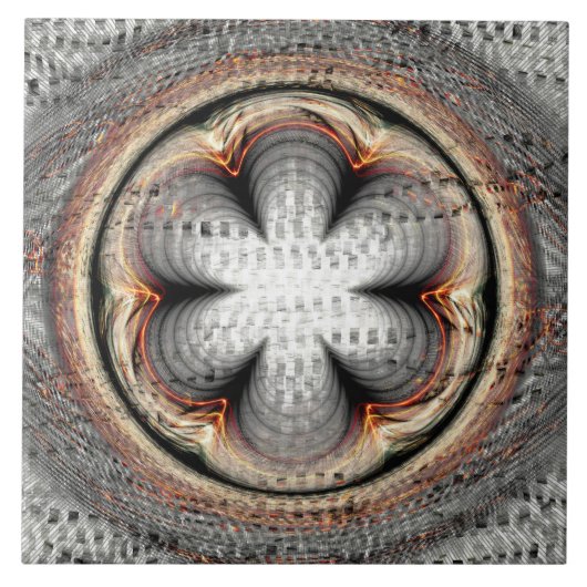 Carreau Décor abstrait fleuri (Devant)