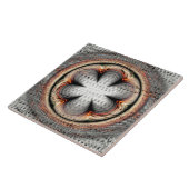 Carreau Décor abstrait fleuri (Côté)