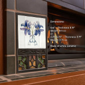 Carreau Décor Art Déco Lilly Mur Art Nouveau Carrelage cér