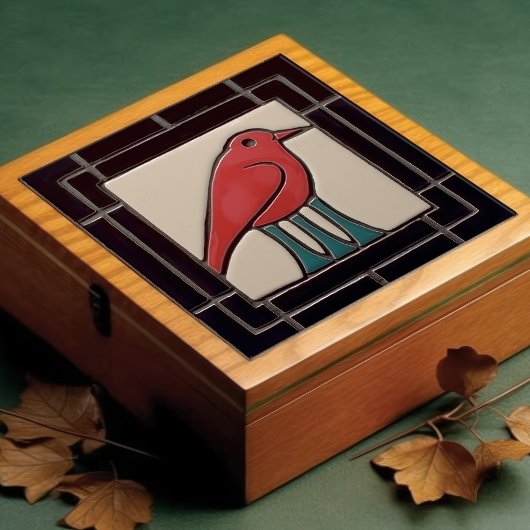 Carreau Décor Art Déco Nouveau Oiseau À Trois Jambes