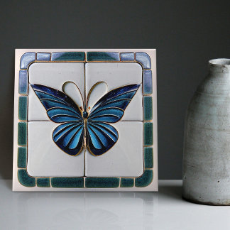 Carreau Décor Art Déco Papillon Décor Art Nouveau Céramiqu