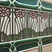 Carreau Décor Art déco rose Fleur Art Nouveau