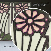 Carreau Décor Art déco rose Fleur Art Nouveau