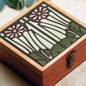 Carreau Décor Art déco rose Fleur Art Nouveau