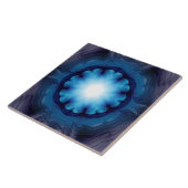 Carreau Décor bleu floral (Côté)