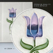 Carreau Décor bleu Tulip Décor Art Nouveau Art Déco Gibbon