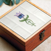 Carreau Décor bleu Tulip Décor Art Nouveau Art Déco Gibbon