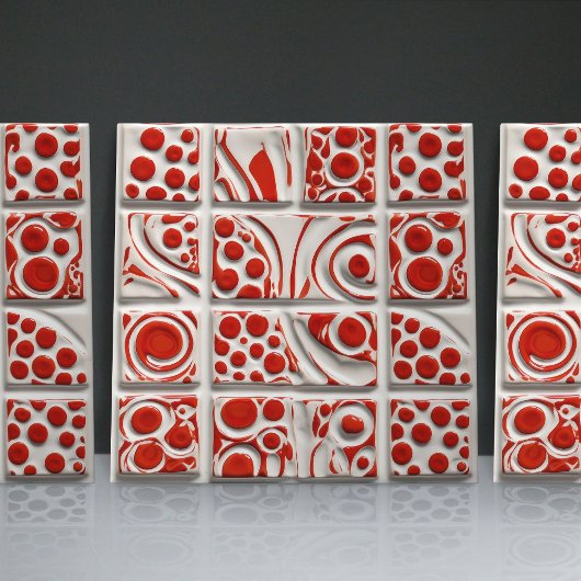 Carreau Décor Contemporain Décor Doté Faux Relief