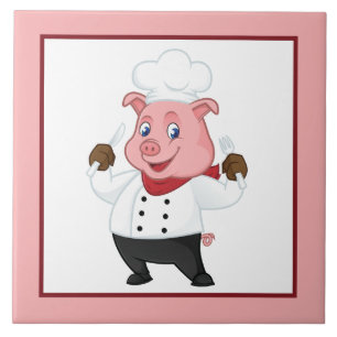 Carreau Décor de cochon du Pays mignon
