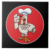 Carreau Décor de coq du chef mignon (Devant)