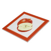 Carreau décor de cuisine aux pommes rouges mignonnes (Côté)