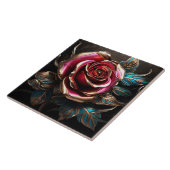 Carreau Décor de luxe Red Blue Gold Rose 3D (Côté)