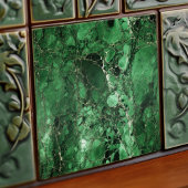 Carreau Décor de mur vert émeraude Mosaïque Art Nouveau