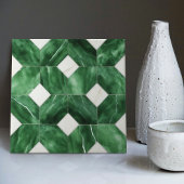 Carreau Décor de mur vert émeraude Mosaïque Art Nouveau