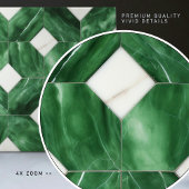 Carreau Décor de mur vert émeraude Mosaïque Art Nouveau