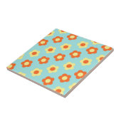 Carreau Décor de printemps turquoise Bold Y2K Fleur sauvag (Côté)