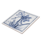 Carreau Décor du mur de Delft Narcisse Aquarelle Art Nouve (Côté)