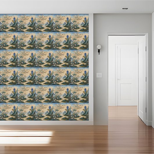 Carreau Décor en carrelage chinoiserie inspiré de l'Est ar