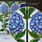 Carreau Décor Floral Art Déco Hydrangea Art Nouveau