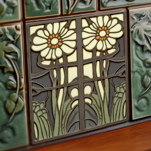 Carreau Décor Floral Art Déco Primrose Art Nouveau
