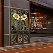 Carreau Décor Floral Art Déco Primrose Art Nouveau