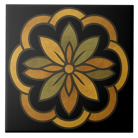 Carreau Décor floral élégant (Devant)