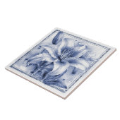 Carreau Décor Lily Delft Art Nouveau Aquarelle (Côté)