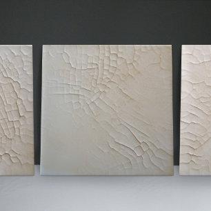 Carreau Décor minimaliste blanc verni Faux Relief