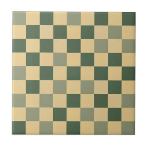 Carreau Décor moyen géométrique motif vert jaune petit