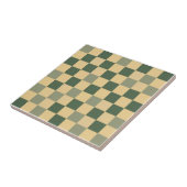 Carreau Décor moyen géométrique motif vert jaune petit (Côté)