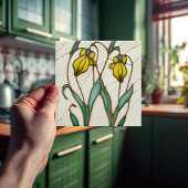 Carreau Décor Mur Crocus Jaunes Art Nouveau Art Déco