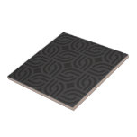 Carreau Décor noir gris motif design antique<br><div class="desc">Décor noir motif antique design sur un arrière - plan gris foncé. Un élégant motif monochromatique pour une collection de décors maison.</div>