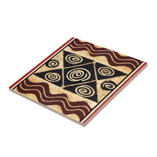 Carreau Décor Primitif Africain (Côté)