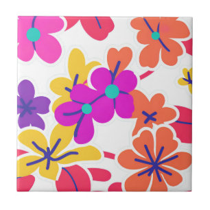 Carreau Décor printanier dynamique du Fleur sauvage Bold Y