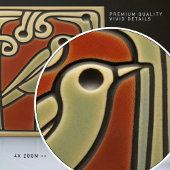 Carreau Décor rouge vert de Mackintosh Bird