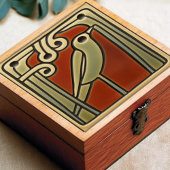 Carreau Décor rouge vert de Mackintosh Bird